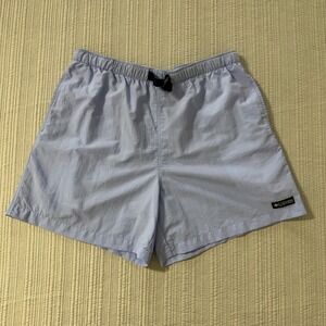 Columbia Sportswear Mens Nylon Belted Shorts Size L Blue Mesh Liner Hiking Swim